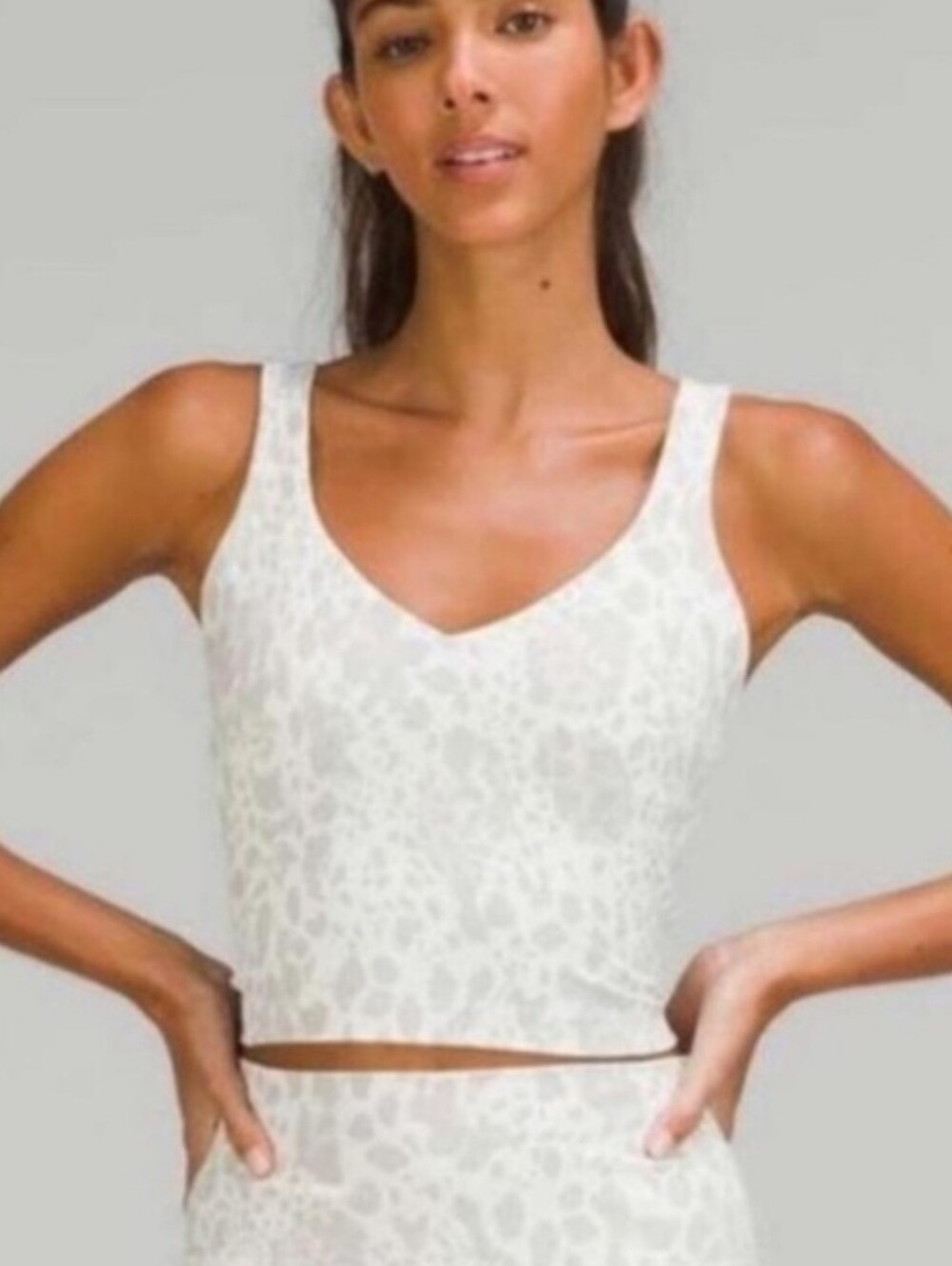 NWT Lululemon Align Tank Top in Cheetah Camo Antique White Size 10